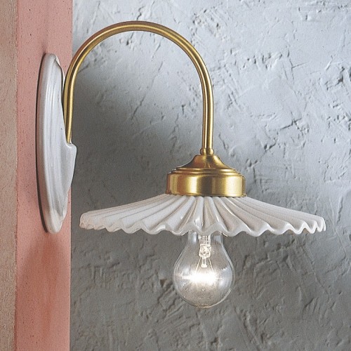 Brass and ceramic wall light FL-19