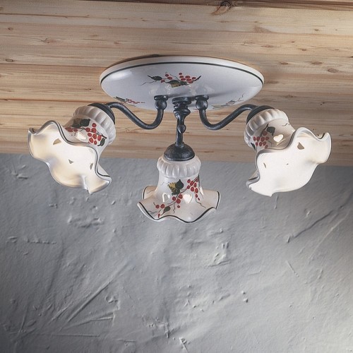 Decorated ceramic ceiling lamp FL-32