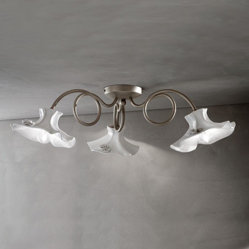 Modern nickel and lecco ceramic ceiling light FL-56