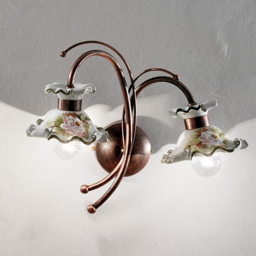 Decorated ceramic wall light FL-70