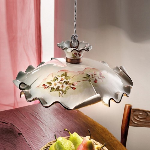 Hand-decorated ceramic pendant lamp FL-72