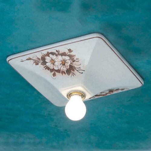 Plafoniera da soffitto classica in ceramica decorata FL-142