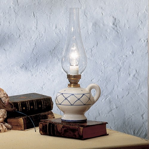 Antique lamp in glass and ceramic FL-168