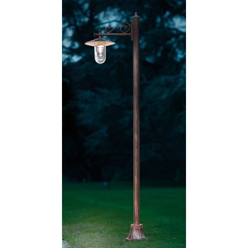 Outdoor lamp stand black and copper FL-175