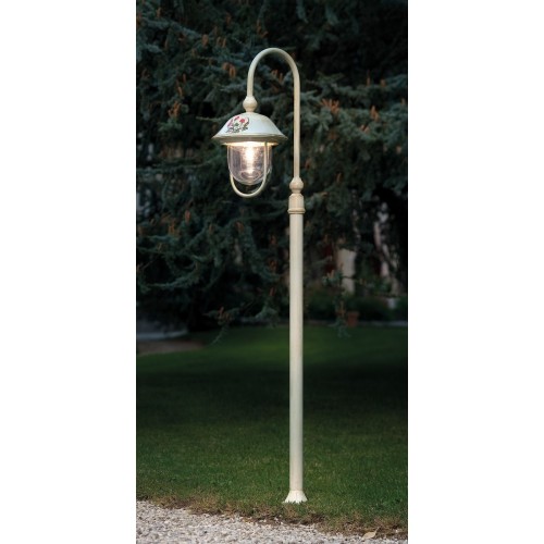 Ivory and gold outdoor bollard FL-180