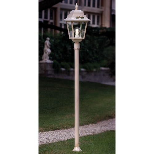 Ivory and gold outdoor bollard  FL-187