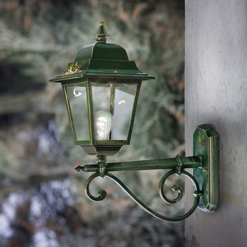 Green and gold  outdoor wall light FL-193