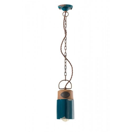 FLR-11 colored vintage ceramic chandelier