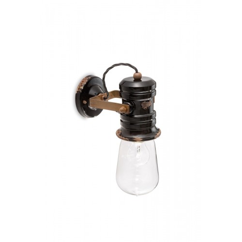 FLR-30 Black ceramic vintage wall light