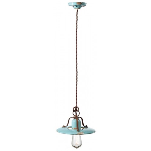 Vintage light blue country chandelier FLR-65