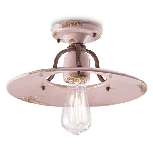 FLR-68 country pink vintage ceramic ceiling light