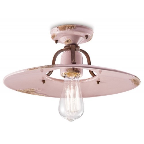 FLR-69 country pink vintage ceramic ceiling light