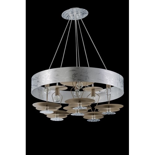 Modern dove and silver chandelier TP-1