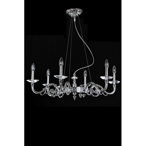 Classic brass and crystal chandelier 6 lights TP-15