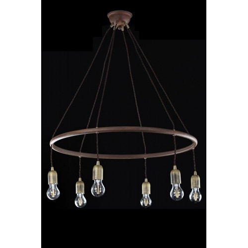 Rust vintage chandelier with TP-17 silk thread