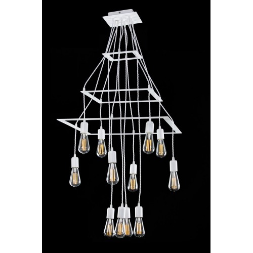 White vintage chandelier with TP-18 silk thread