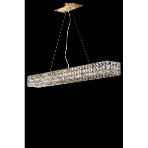 Modern chandelier in crystal and gold leaf TP-23