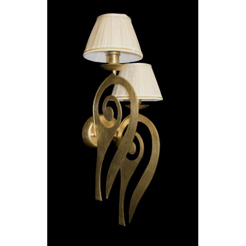 Applique classico in foglia oro con paralumi TP-37