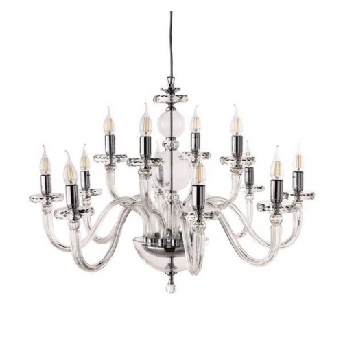 Crystal chandelier and modern glass CIC-182