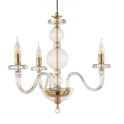 Crystal chandelier and gold glass CIC-185