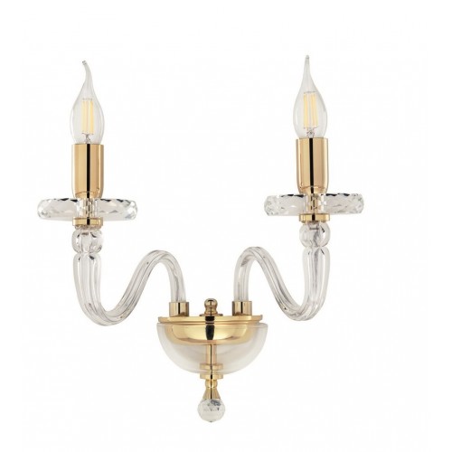 Wall light in crystal and gold glass CIC-186