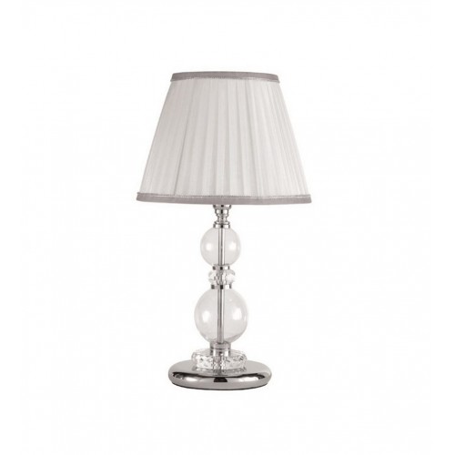 Crystal and glass table lamp with lampshade CIC-188