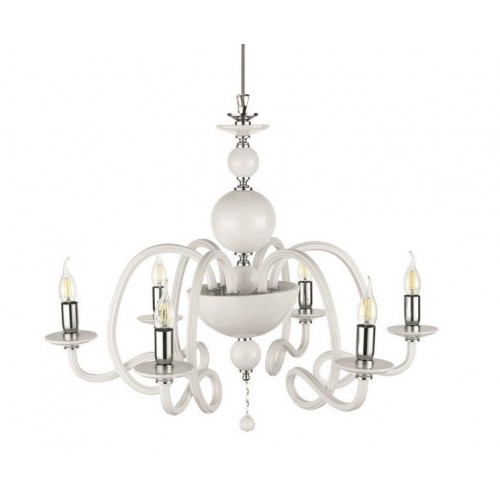 Glass chandelier and white crystal  CIC-154