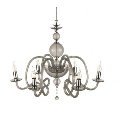 Glass chandelier and smoked glass CIC-155