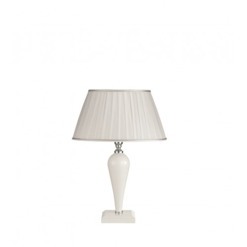 Crystal table lamp and white glass with lampshade CIC-195