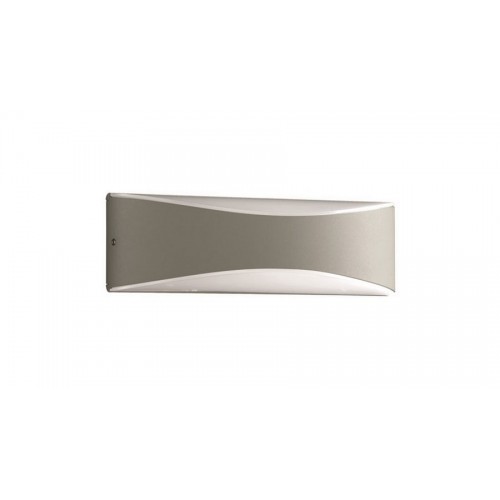 Applique da parete per esterno a led in alluminio e policarbonato silver CIC-223