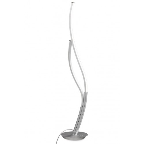 LED floor lamp in silver aluminum and chrome MN-41