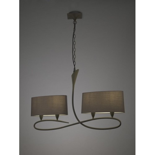 Lampadario moderno grigio cenere con paralumi MN-207