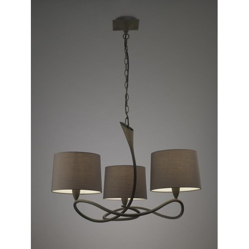 Lampadario moderno grigio cenere con paralumi MN-208