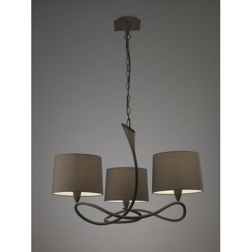 Modern ash gray chandelier with MN-208 lampshades
