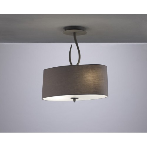 Modern ceiling lamp in ash gray fabric MN-210