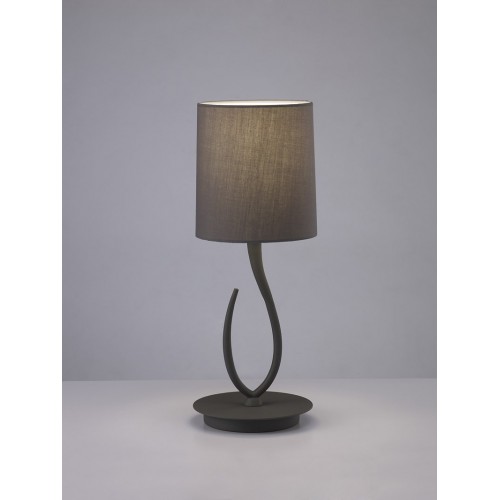 Ash gray modern table lamp with MN-214 lampshade