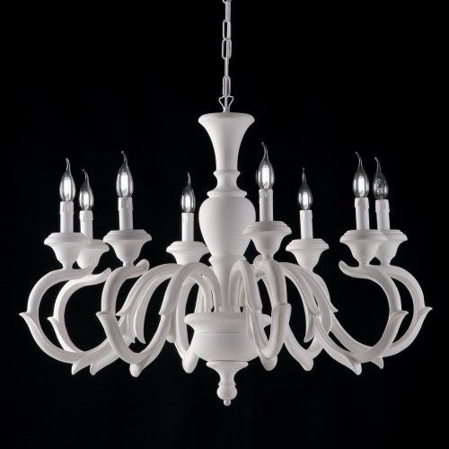 Shabby chic white wood chandelier bon-28