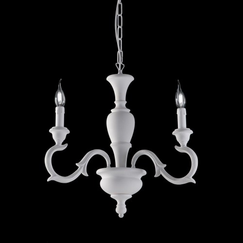 Shabby chic white wood chandelier bon-31