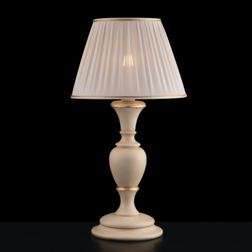 Bon-40 ivory wood and gold leaf lamp