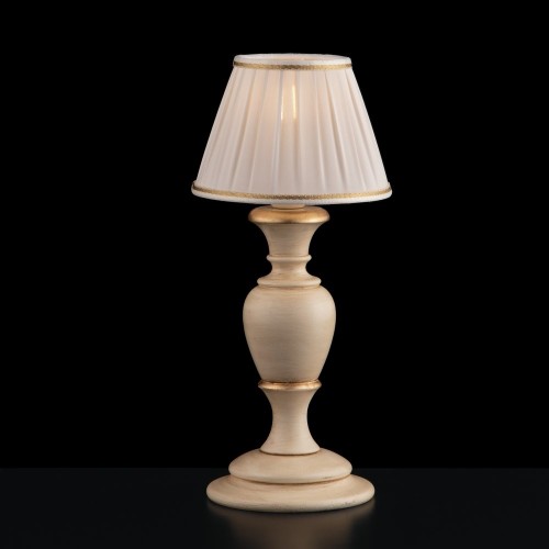 Table lamp in ivory wood and  gold leaf bon-41