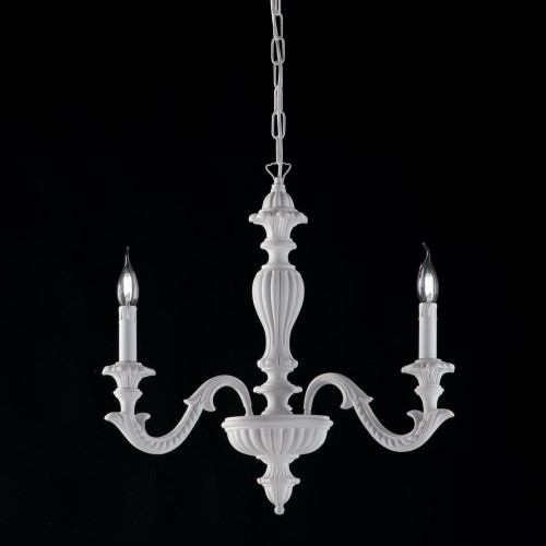 Shabby chic white wooden chandelier bon-47