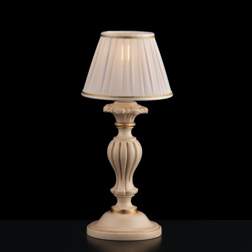 Ivory and gold leaf table lamp bon-57