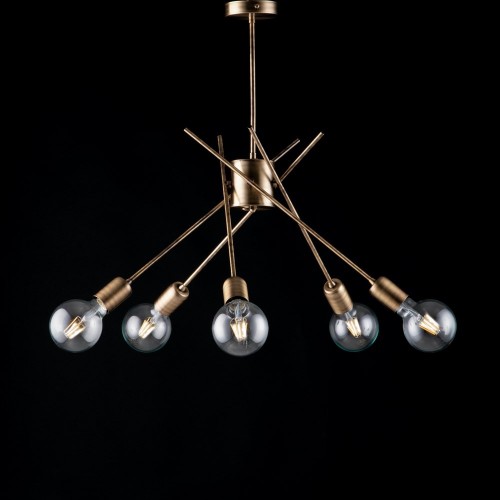 Vintage ceiling light in brushed brass metal bon-80