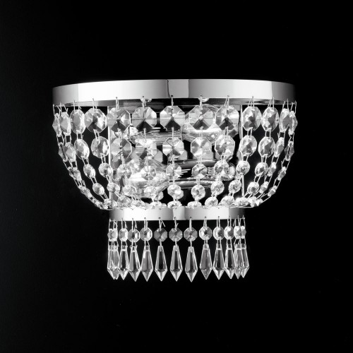 Modern chrome bon- 94 crystal wall light