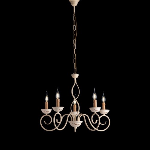 Ivory wrought iron chandelier, bon-115