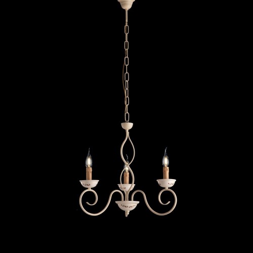 Ivory wrought iron chandelier bon-116