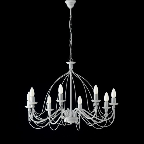 Rustic shabby chic wrought iron chandelier bon-43