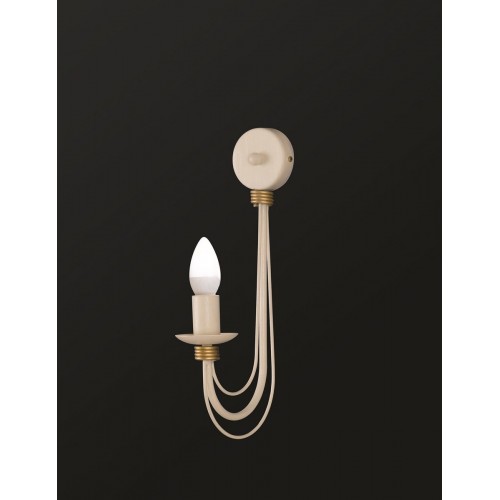 Bon-52 ivory wrought iron and rustic gold wall light