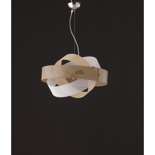 Modern white and taupe chandelier bon-70 network