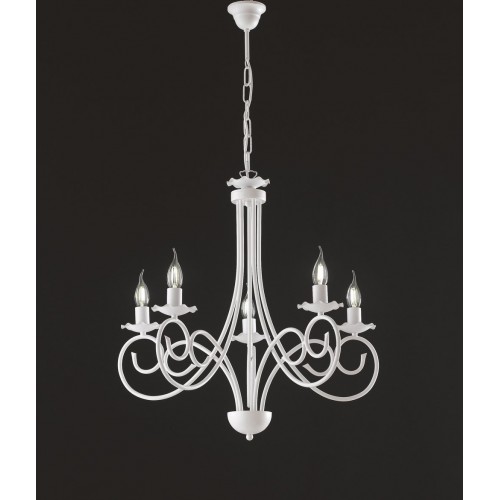 Shabby chic white modern chandelier bon-93